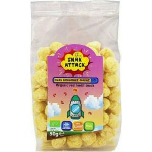 ΒΙΟΛΟΓΙΚΑ ΣΝΑΚ ΚΟΚΚΙΝΗΣ ΦΑΚΗΣ "SNACK ATTACK"- 50gr
