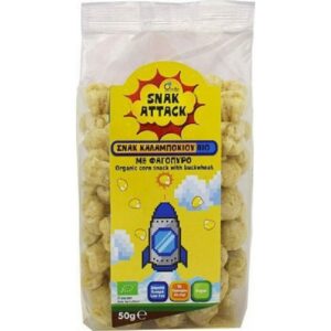ΒΙΟΛΟΓΙΚΑ ΣΝΑΚ ΚΑΛΑΜΠΟΚΙΟΥ ΜΕ ΦΑΓΟΠΥΡΟ "SNACK ATTACK"- 50gr