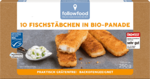 ΚΑΤΕΨΥΓΜΕΝΑ FISH STICKS ΠΑΝΑΡΙΣΜΕΝΑ 10 ΤΕΜ. ΒΙΩΣΙΜΗΣ ΑΛΙΕΙΑΣ "FOLLOWFOOD"- 250gr