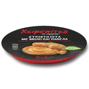 ΚΑΤΕΨΥΓΜΕΝΗ ΣΤΡΙΦΤΗ ΠΙΤΑ ΜΕ ΜΗΛΟ & ΚΑΝΕΛΑ VEGAN ΑΤΟΜΙΚΗ "ΒΙΟΑΓΡΟΣ"- 200gr