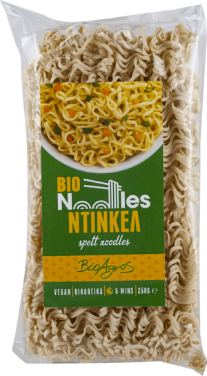 ΒΙΟΛΟΓΙΚΑ NOODLES ΝΤΙΝΚΕΛ VEGAN "ΒΙΟΑΓΡΟΣ"- 250gr