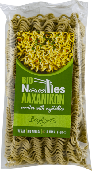 ΒΙΟΛΟΓΙΚΑ NOODLES ΣΙΤΟΥ ΛΑΧΑΝΙΚΩΝ VEGAN "ΒΙΟΑΓΡΟΣ"- 250gr