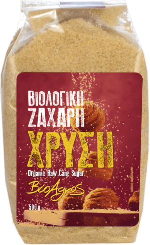 ΒΙΟΛΟΓΙΚΗ ΖΑΧΑΡΗ ΧΡΥΣΗ "ΒΙΟΑΓΡΟΣ"- 500gr