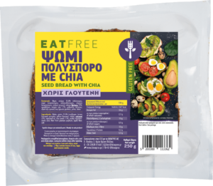 ΒΙΟΛΟΓΙΚΟ ΨΩΜΙ EAT FREE ΠΟΛΥΣΠΟΡΟ ΜΕ CHIA "ΒΙΟΑΓΡΟΣ"- 250gr