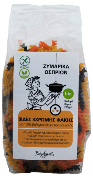 ΒΙΟΛΟΓΙΚΕΣ ΒΙΔΕΣ ΤΡΙΧΡΩΜΗΣ ΦΑΚΗΣ  Χ/ΓΛ "ΒΙΟΑΓΡΟΣ"- 225gr