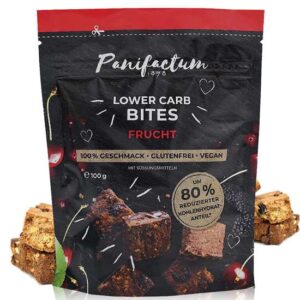 COOKIE BITES ΜΕ ΦΡΟΥΤΑ Χ/ΓΛ LOWERCARB "PANIFACTUM"- 100gr