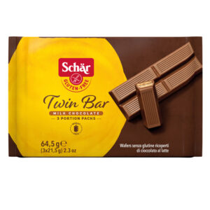 ΜΠΑΡΑ ΒΑΦΛΑΣ TWIN ΜΕ ΣΟΚΟΛΑΤΑ ΓΑΛΑΚΤΟΣ Χ/ΓΛ "SCHAR"- 64,5gr