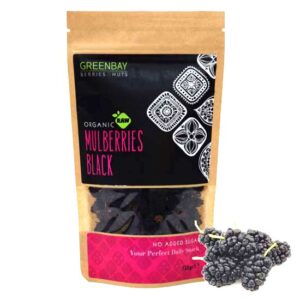 ΒΙΟΛΟΓΙΚΑ ΜΑΥΡΑ MULBERRIES ΑΠΟΞΗΡΑΜΕΝΑ "GREENBAY"- 125gr
