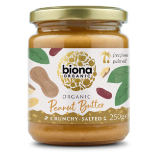 ΒΙΟΛΟΓΙΚΟ ΦΥΣΤΙΚΟΒΟΥΤΥΡΟ CRUNCHY ΜΕ ΑΛΑΤΙ "BIONA"- 250gr