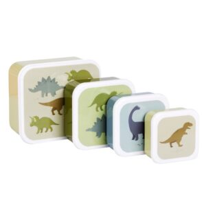 LUNCH & SNACK BOX STE:DINOSAURS "LITTLE LOVELY COMPANY"