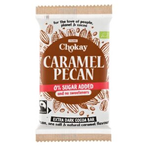 ΒΙΟΛΟΓΙΚΗ ΜΑΥΡΗ ΣΟΚΟΛΑΤΑ CARAMEL PECAN Χ/Ζ Χ/ΓΛ "CHOKAY" -70gr