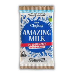 ΒΙΟΛΟΓΙΚΗ ΜΑΥΡΗ ΣΟΚΟΛΑΤΑ AMAZING MILK Χ/Ζ Χ/ΓΛ "CHOKAY" -70gr