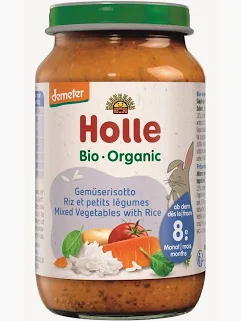ΒΙΟΛΟΓΙΚΟ ΡΙΖΟΤΟ ΜΕ ΛΑΧΑΝΙΚΑ ΣΕ ΒΑΖΟ "HOLLE"- 220gr