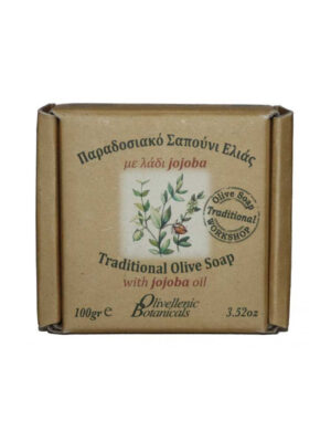 ΣΑΠΟΥΝΙ ΠΑΡΑΔΟΣΙΑΚΟ ΜΕ ΛΑΔΙ JOJOBA ''OLIVELLENIC ORGANICS''-100gr
